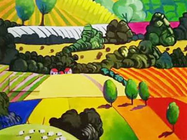 客廳墻面無(wú)錫墻體彩繪