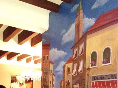 威尼斯風(fēng)景墻繪側(cè)面